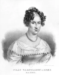 Portrait de Rahel Varnhagen von Ense (1771-1833) née Levin, gravé par Gottfried Kustner